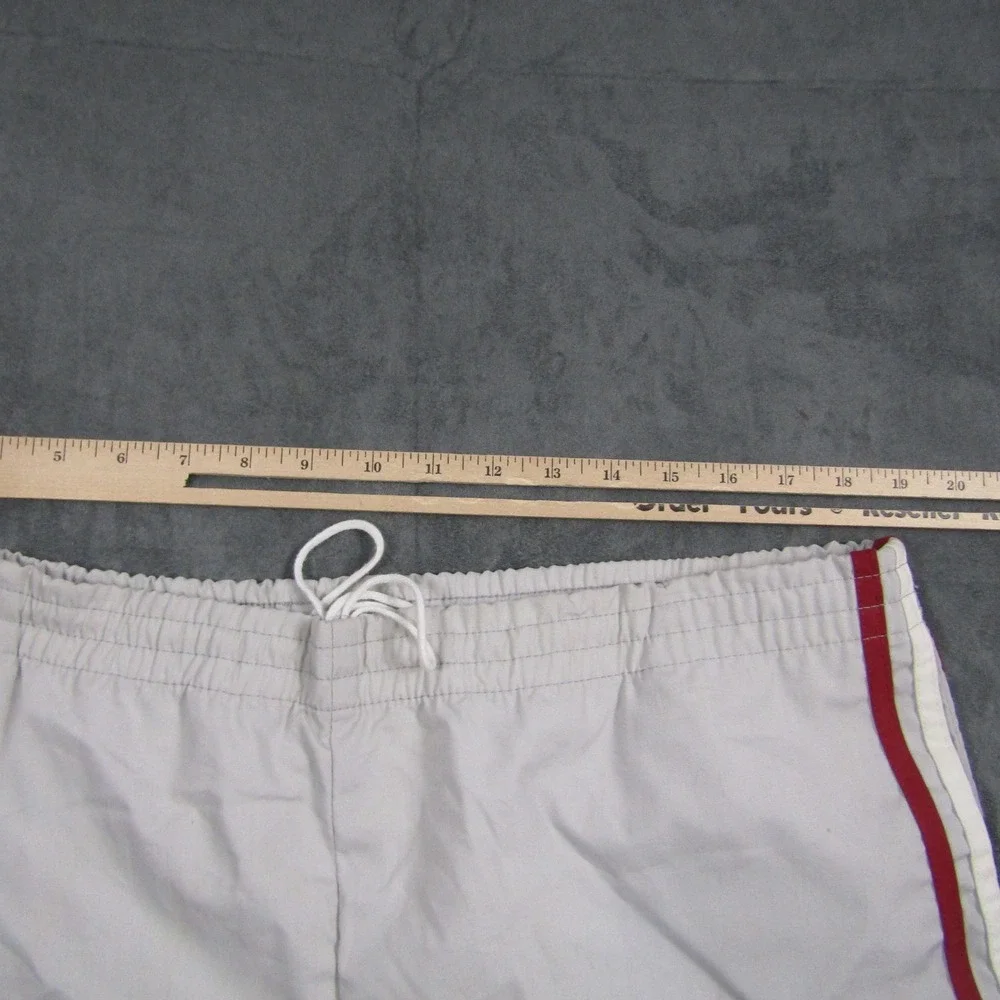 Jantzen Swim Trunks Men 40 Gray Red White Stripe Vintage Made in USA 00457